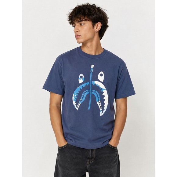 A Bape Ape Other - BAPE Ape Shark Mouth Tee Blue Hypebeast Skatewear Y2K L Graphic Japanese Urban